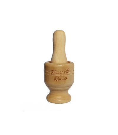 Mortero y maja de madera de tamaño pequeño de Puerto Rico - Pilon Madera