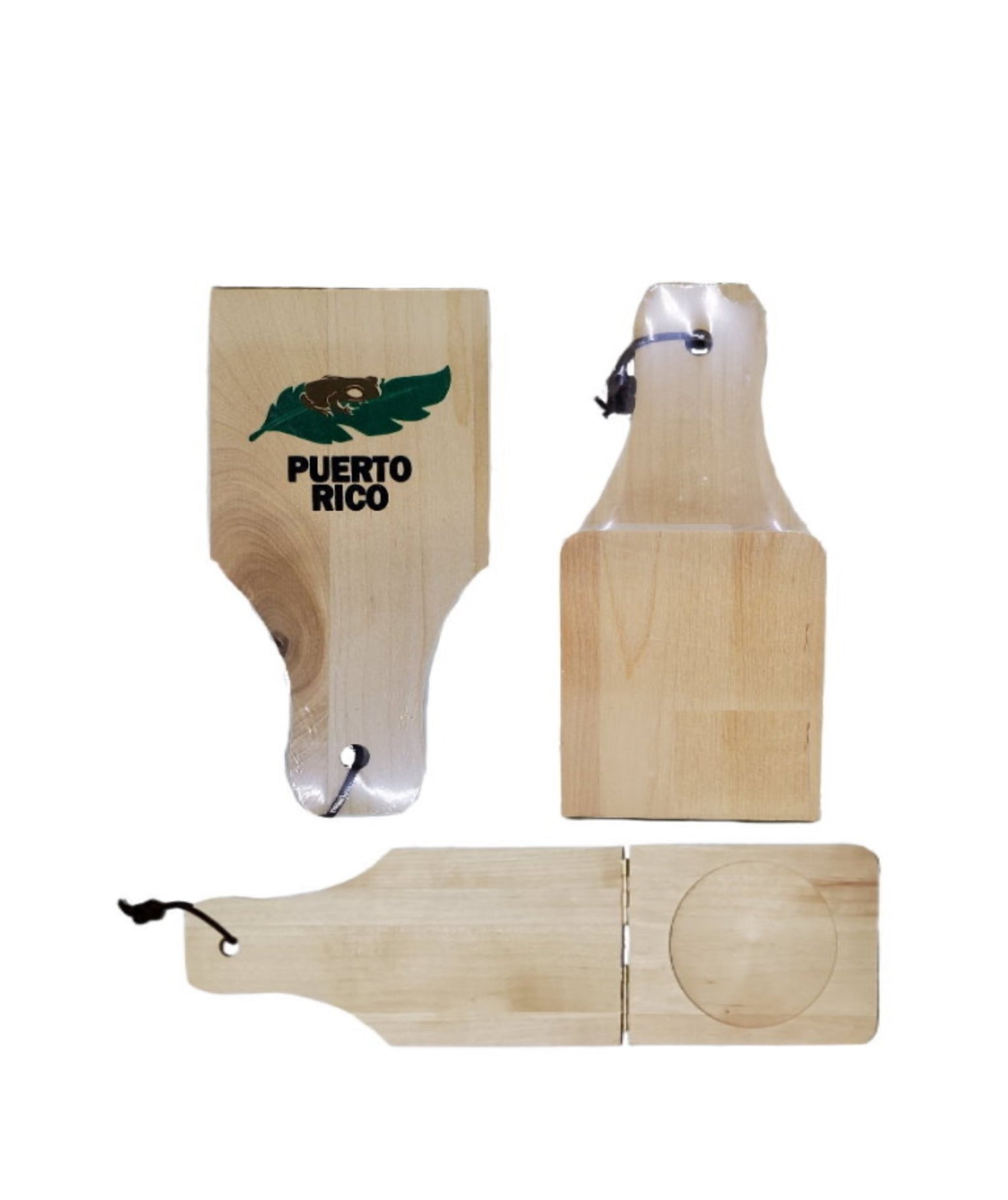 Puerto Rico Wood Tostonera  Coqui design
