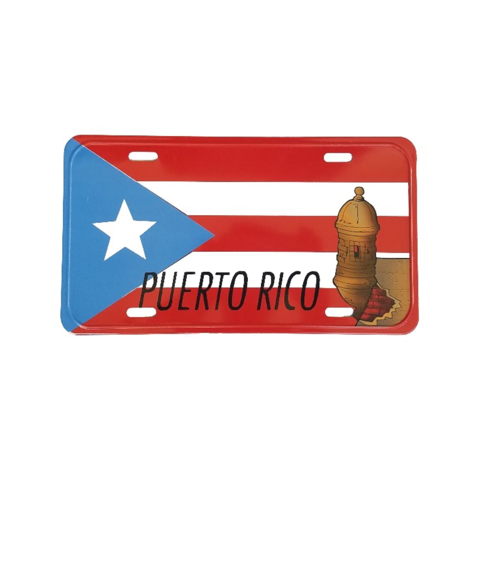 Tablilla Puerto Rico Flag & Garita