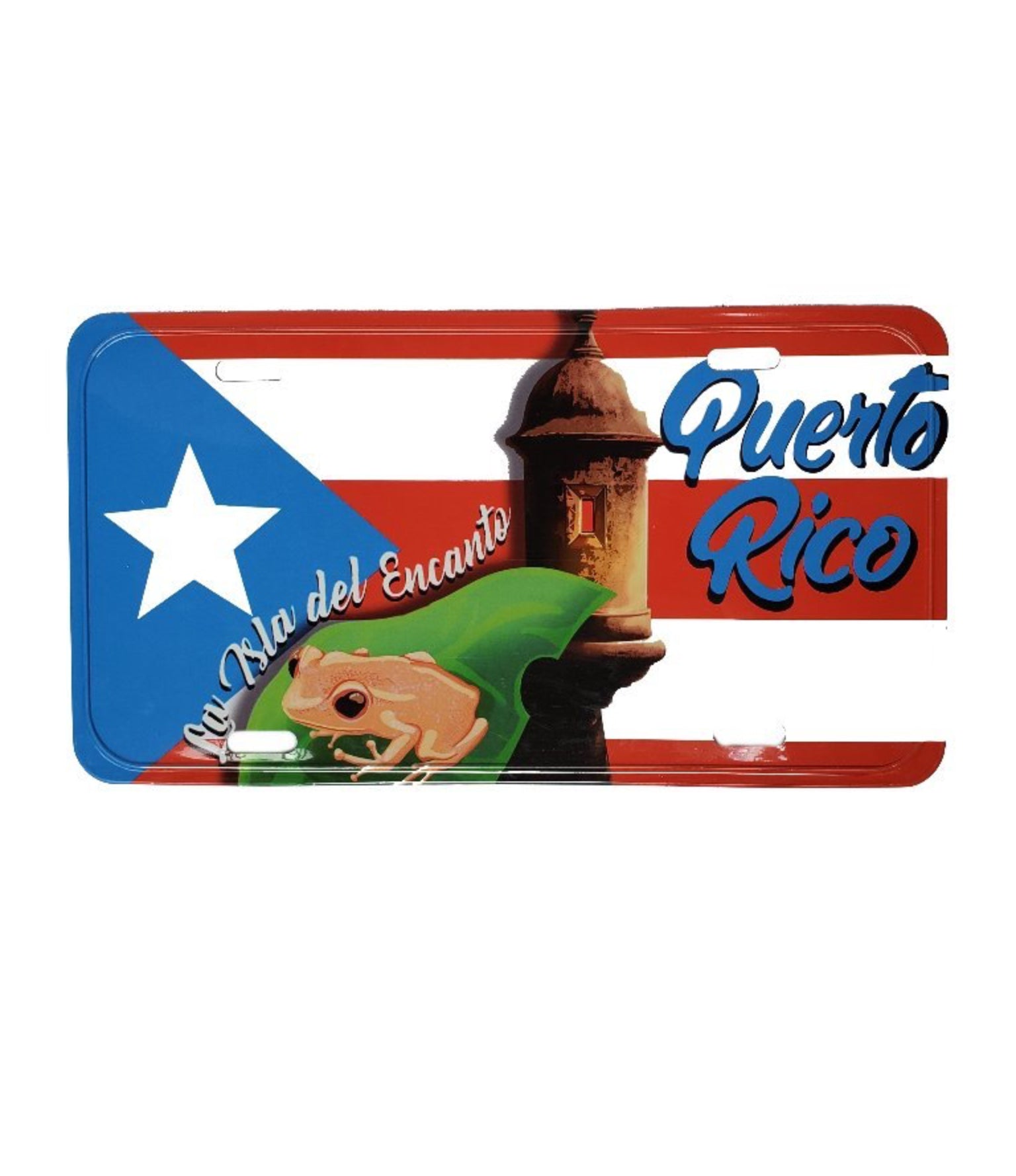 Tablilla Puerto Rico Flag , Coqui & Garita