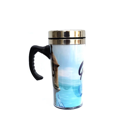 Tazas de viaje de acero inoxidable con asa de Puerto Rico Garita