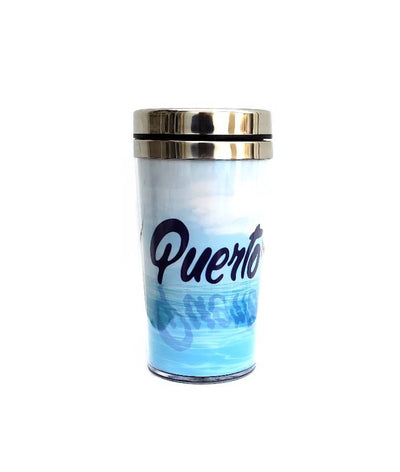 Tazas de viaje de acero inoxidable con asa de Puerto Rico Garita