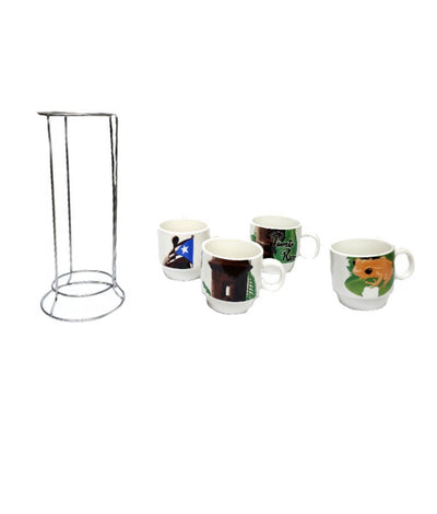 Set 4 Puerto Rico Flag , Garita & Coqui Coffee Mug W/ Holder
