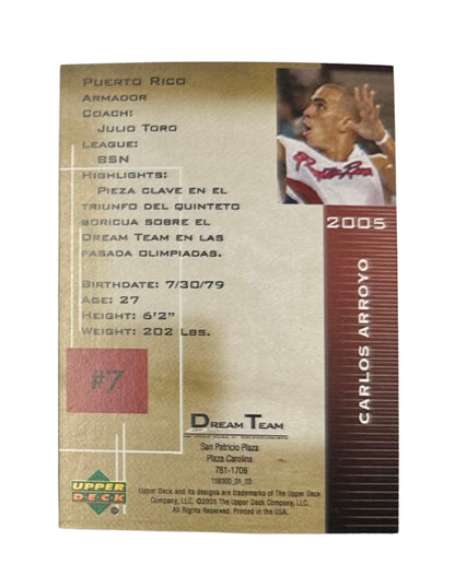 2005 UPPER DECK - Tarjeta deportiva de Carlos Arroyo