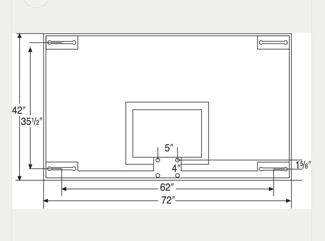 TABLERO PARA CANASTO DE BALONCESTO EN CRISTAL TEMPLADO 48"x72" BISON BA48XL (C1150011/PM14250011)