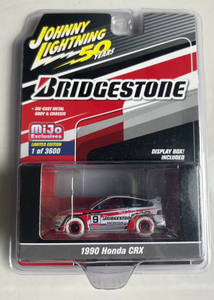 1/64 1990 HONDA CRX - BRIDGESTONE "CHASE" (WHITE TIRES)