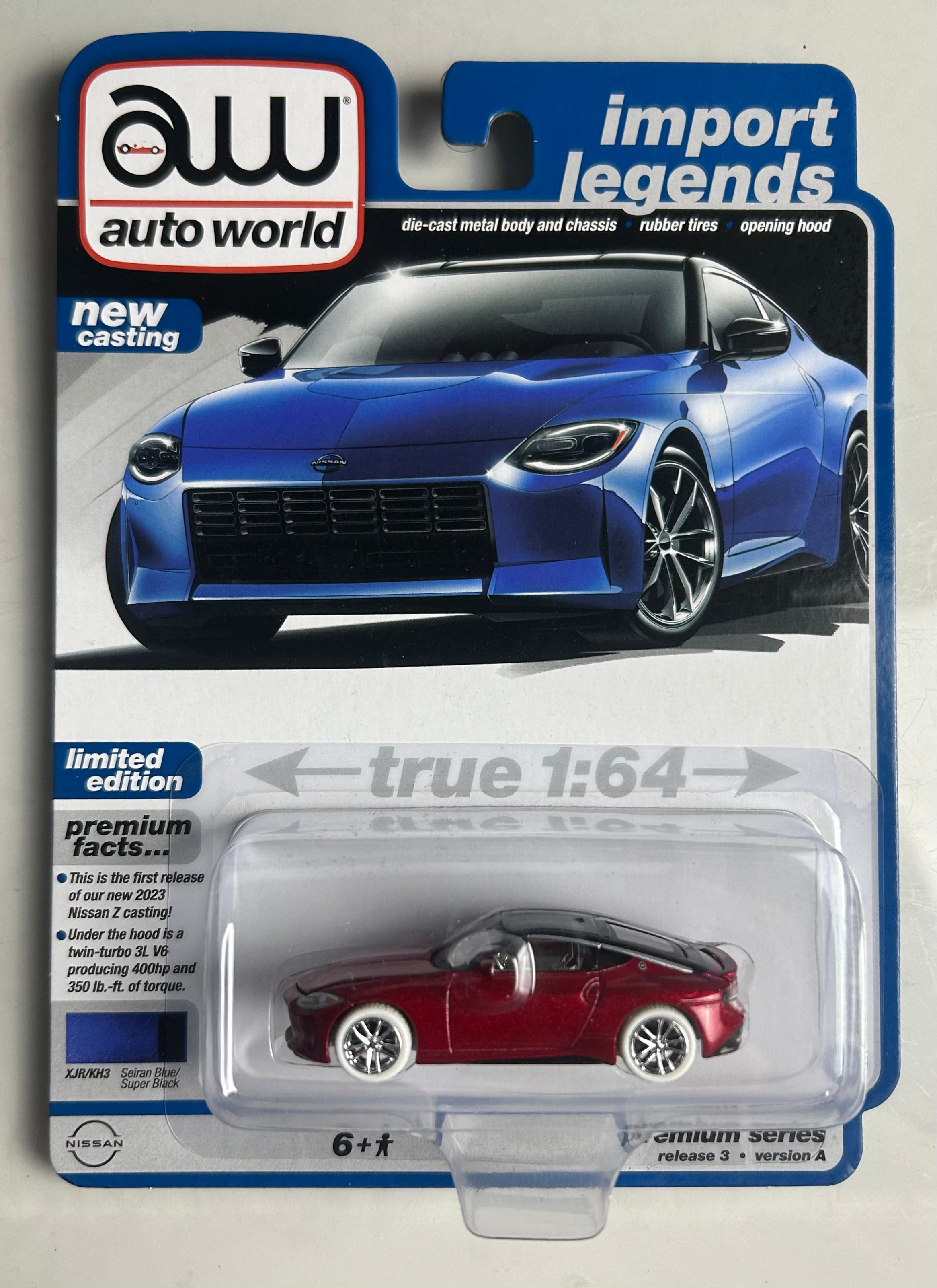 1/64 2023 NISSAN Z SEIRAN BLUE - IMPORT LEGENDS "CHASE" (CANDY RED VARIATION)