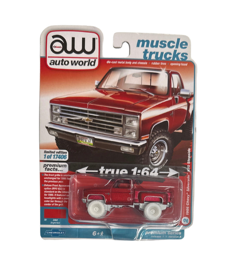 1/64 1986 CHEVY SILVERADO K10 STEPSIDE "CHASE" - MUSCLE TRUCK
