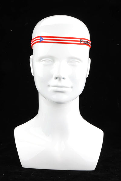 DIADEMA DEPORTIVA CON BANDERA DE PUERTO RICO