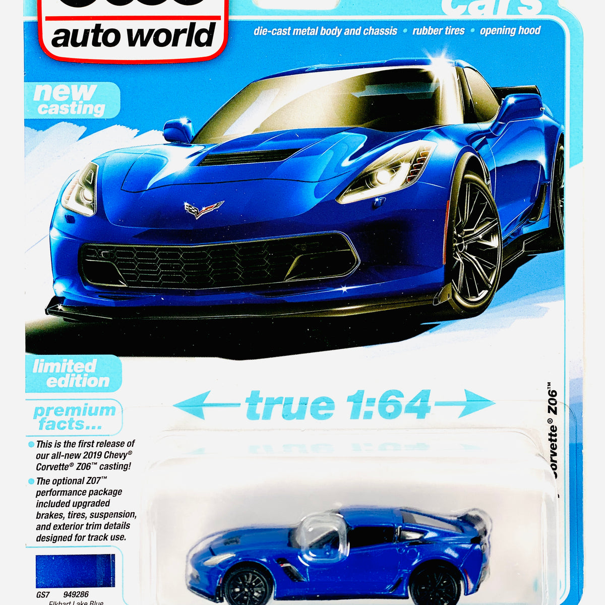 1/64 2019 CHEVY CORVETTE Z06  - SPORTS CARS AUTOWORLD