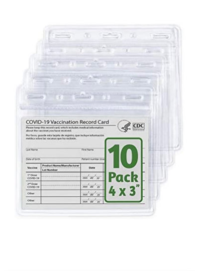 Mica protectora para tarjeta de Covid - Set 10 pcs