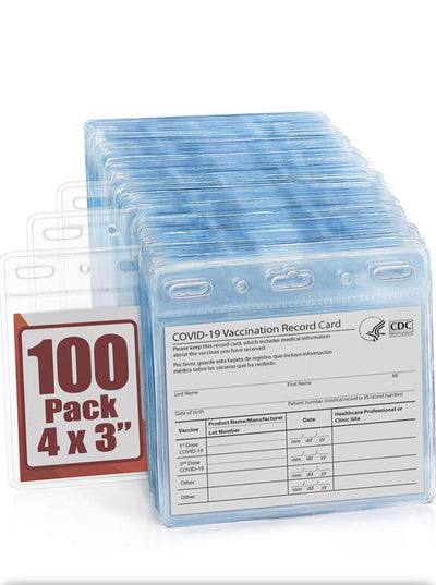 Mica protectora para tarjeta de Covid - Set 100 pcs