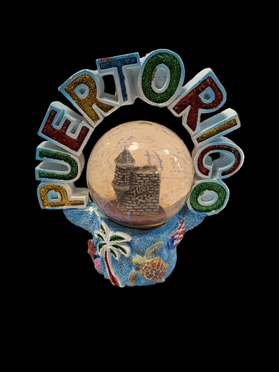 PUERTO RICO WATERBALL WITH GARITA INSIDE