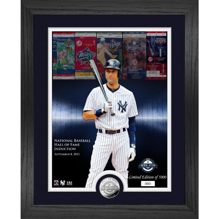 DEREK JETER 2020 HALL OF FAME INDUCTION WS CHAMP SILVER COIN PHOTO MINT