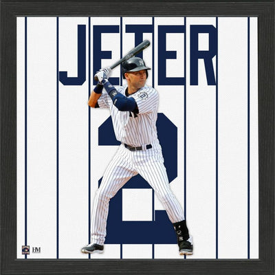 FOTO ENMARCADA DE LA CAMISETA DE IMPACTO DE DEREK JETER