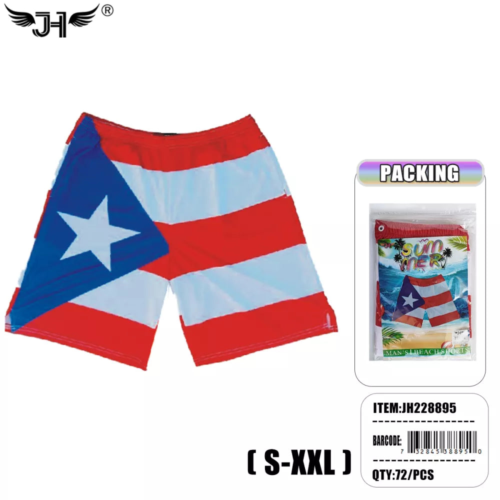 PANTALON CORTO CON BANDERA DE PR.