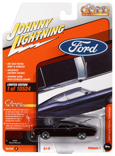 FORD TORINO TALLADEGA ROYAL MAROON 1969 - COLECCIÓN ORO CLÁSICO