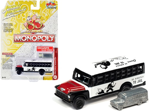 1:64 1956  Monopoly Chevy School Bus - Exclusive Game Token (85 th Anniversary)