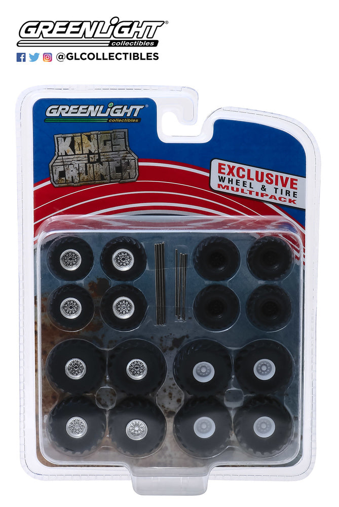 1/64 KING OF CRUNCH WHEELS & TIRES 16PCS