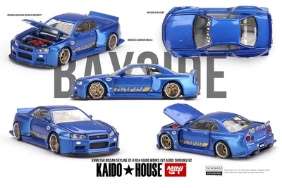 1/64 NISSAN SKYLINE GT-R (R34) KAIDO WORKS SHINJUKU V2 - MINI GT KAIDO HOUSE