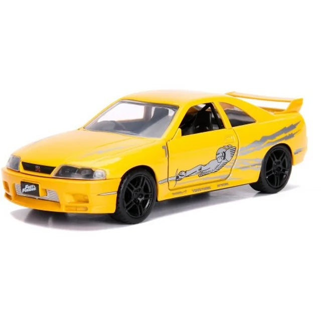 1/32 LEON'S NISSAN SKYLINE GT-R (BCNR33) YELLOW - FAST & FURIOUS