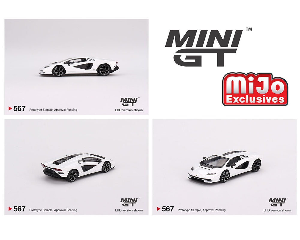 1/64 LAMBORGHINI COUNTACH LPI 800-4 - MINI GT BLANCO SIDERALE WHITE