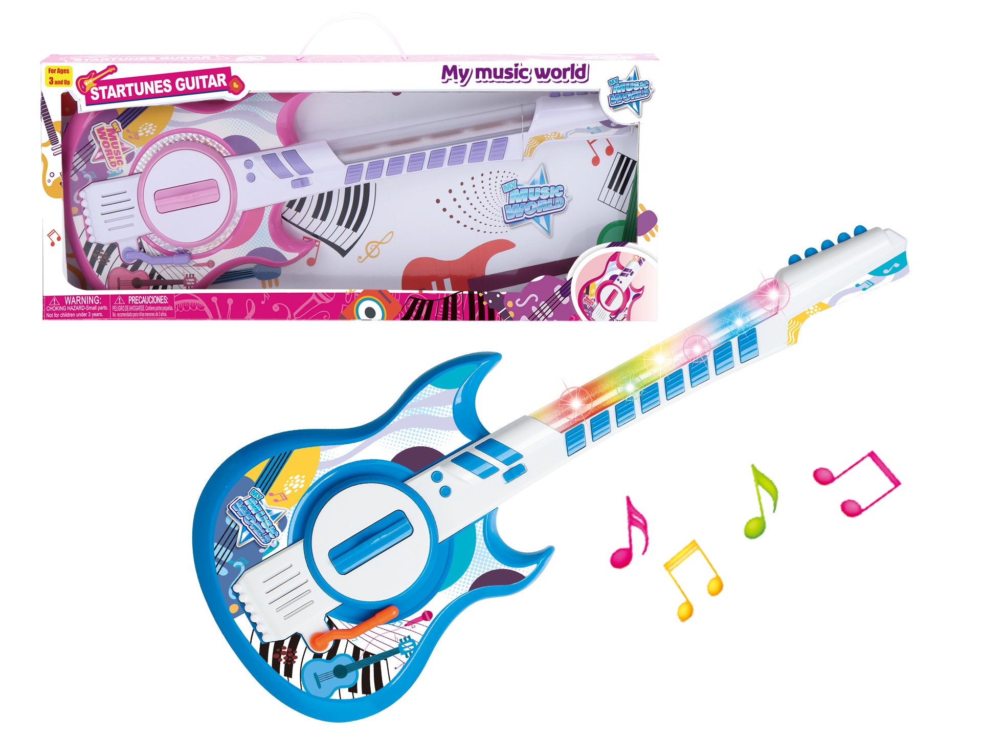 GUITAR WITH LIGHT & SOUND 22.5" (BATERRY OPERATED) MG013G