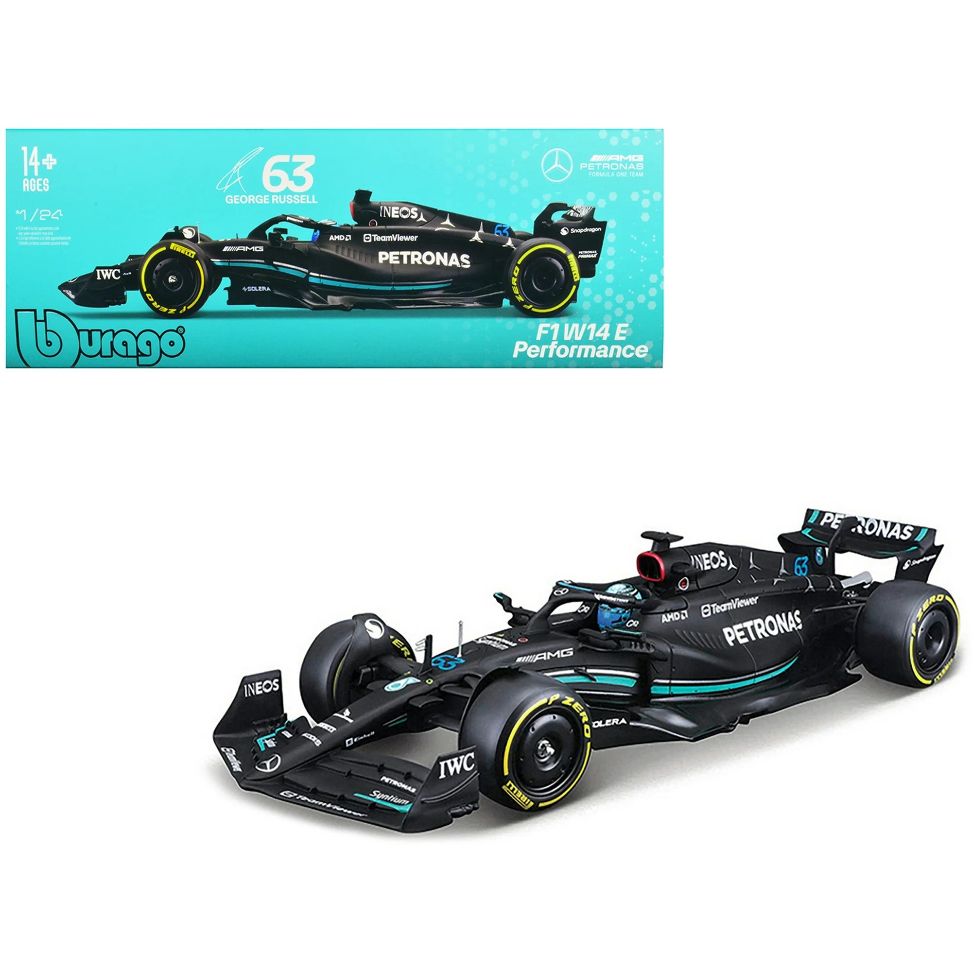 1/24 W14 E PERFORMANCE GEORGE RUSSELL MERCEDES BENZ AMG FORMULA 1 - BURAGO