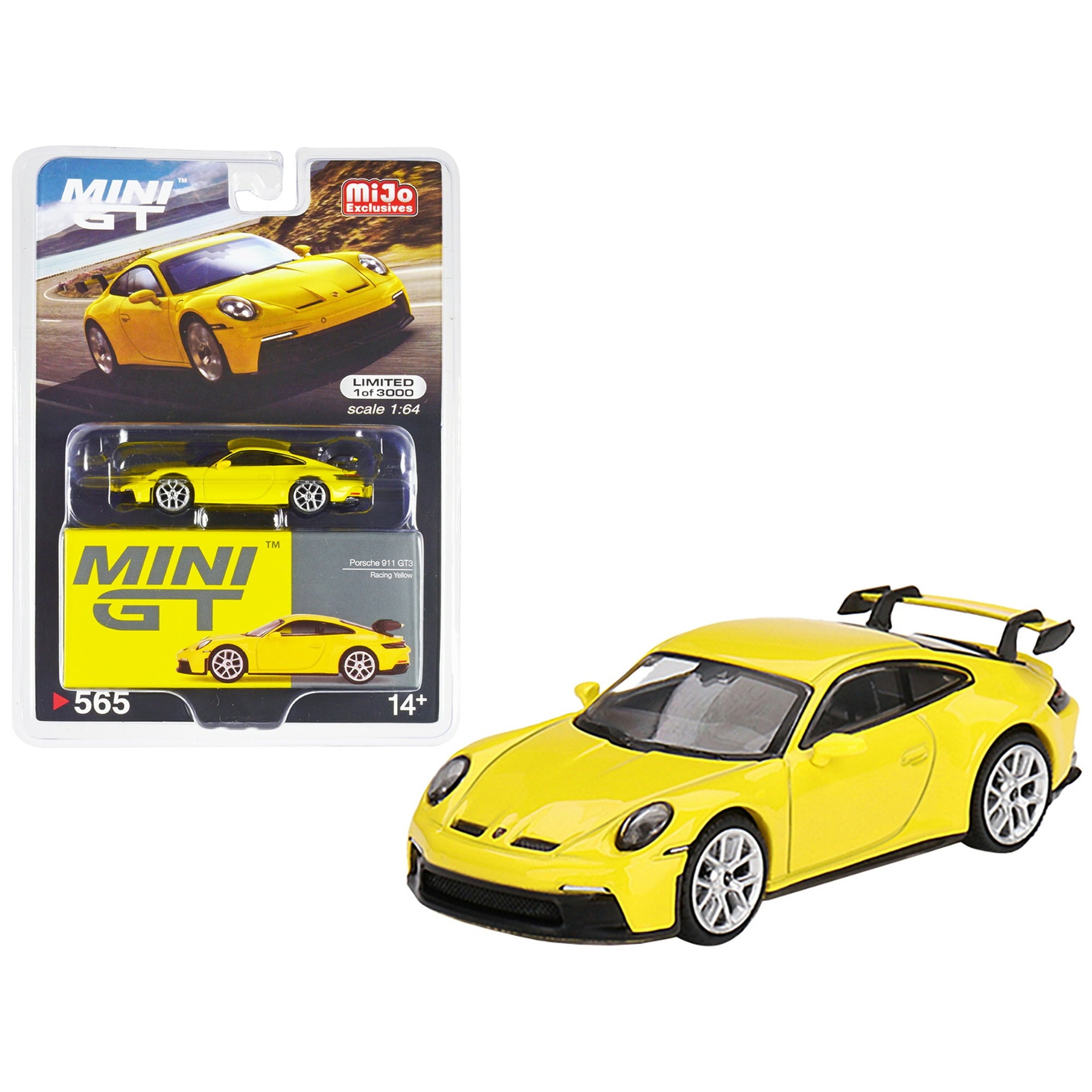 1/64 PORSHE 911 GT3 MINI GT RACING YELLOW