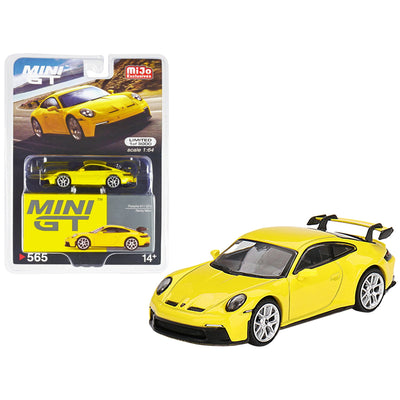 PORSHE 911 GT3 MINI GT RACING AMARILLO 1/64