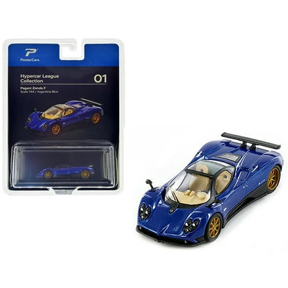 1/64 PAGANI ZONDA F ARGENTINA BLUE - HYPERCAR LEAGUE COLLECTION  #01