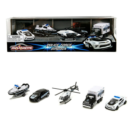 1/64 POLICE FORCE 5PCS GIFTPACK - MAJORETTE