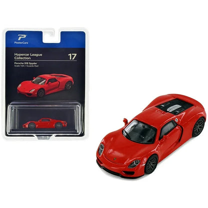 1/64 PORSHE 918 SPIDER GUARDS RED - HYPERCAR LEAGUE COLLECTION #17