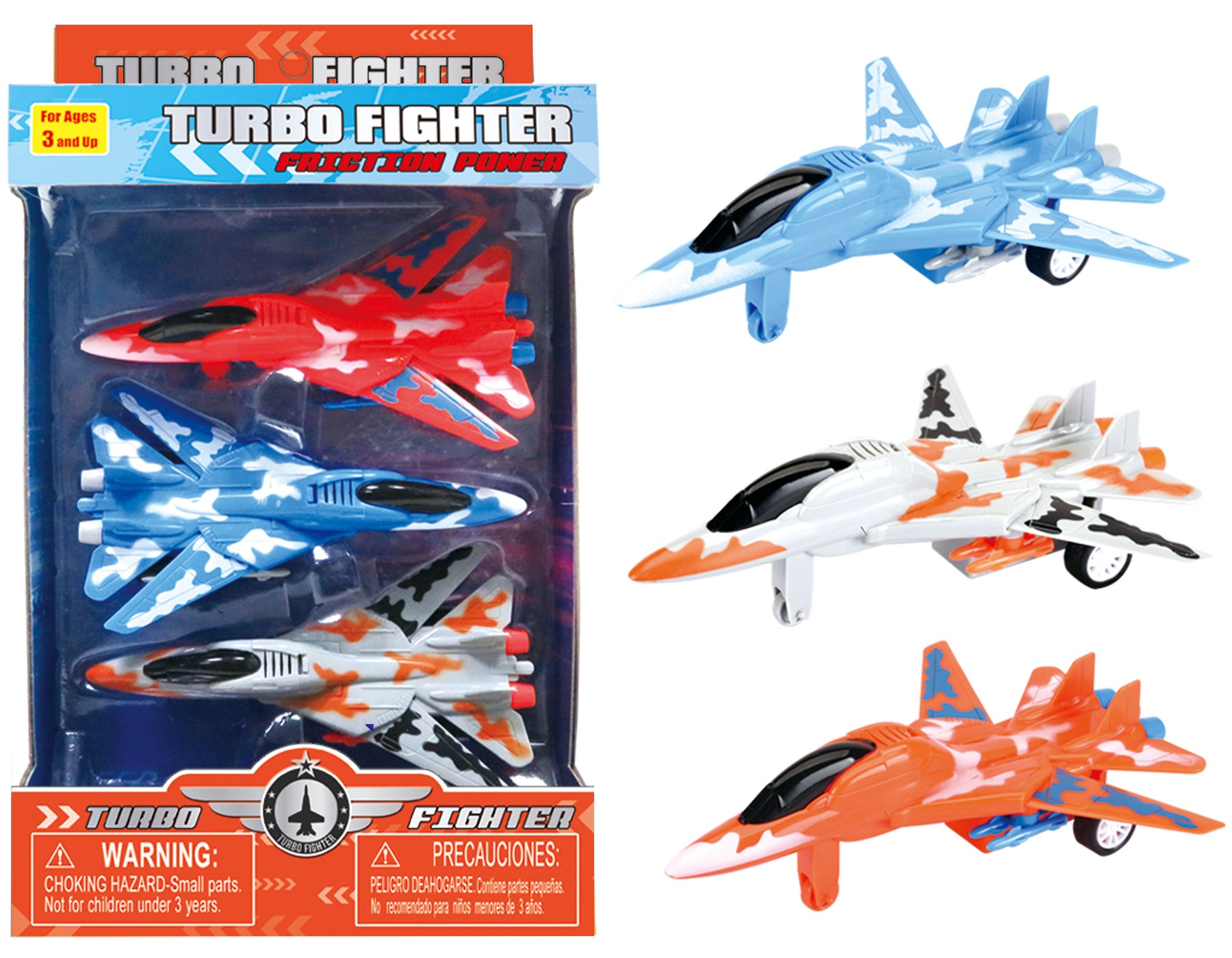 FRICTION JET PLAY SET (3 PCS SET) 6" SF16