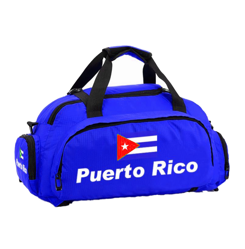 Travel Bag with Puerto Rico Flag- AZUL