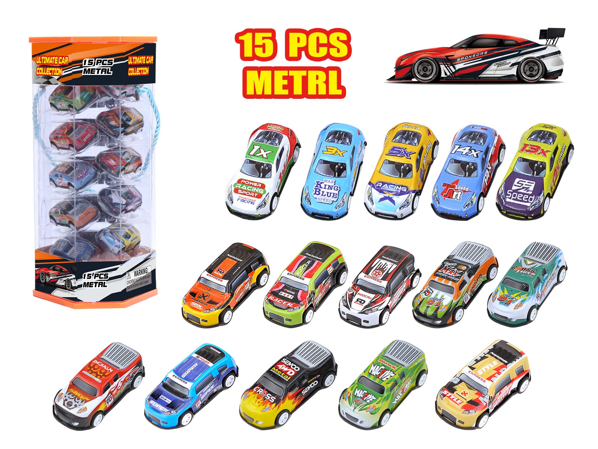 DIECAST CAR COLLECTION (15 PCS SET) XL3601