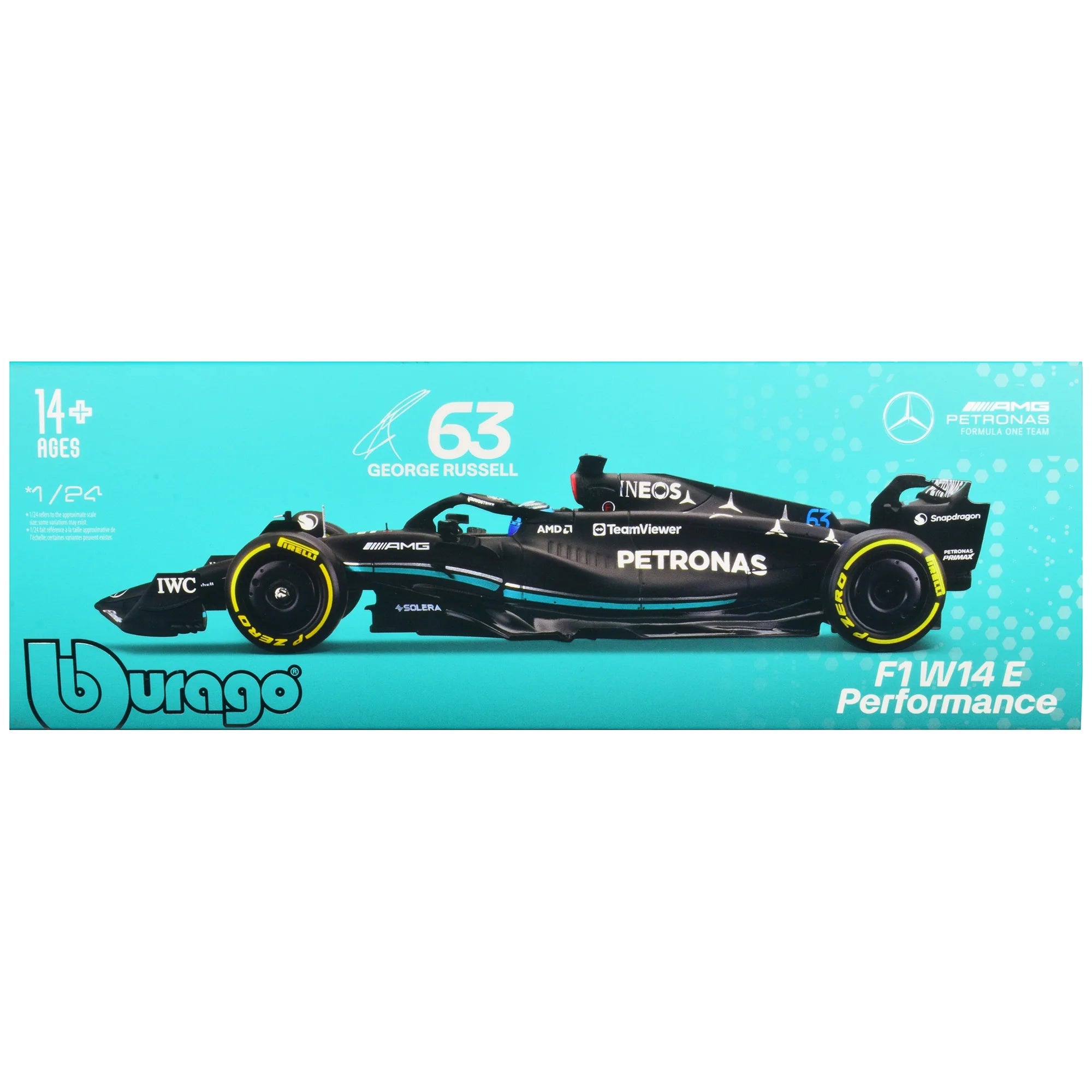 1/24 W14 E PERFORMANCE GEORGE RUSSELL MERCEDES BENZ AMG FORMULA 1 - BURAGO