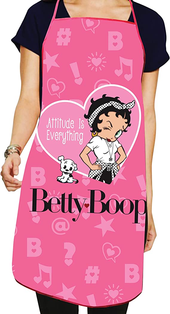 Betty Boop Attitude is Everything - Delantal rosa