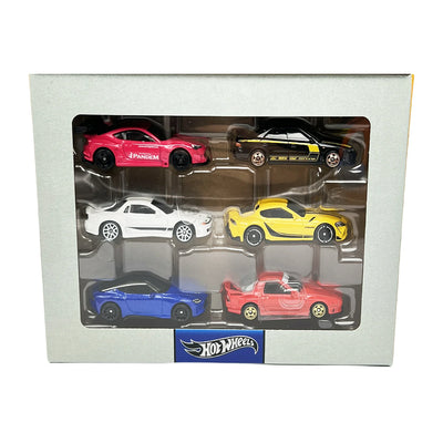 SET DE 6 PIEZAS CON TEMA CALLEJERO JAPONÉS HOTWHEELS A ESCALA 1/64