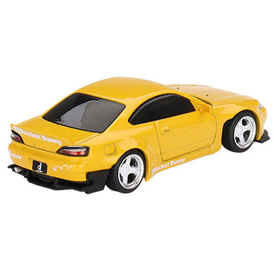 1/64 NISSAN SILVIA S15 RHD ROCKET BUNNY BRONCE AMARILLO