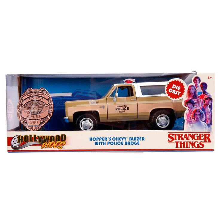 1/24 CHEVY BLAZER DE HOPPER CON PLACA DE POLICÍA - STRANGER THINGS