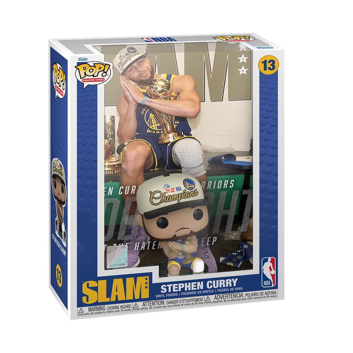 NBA SLAM STEPHEN CURRY FUNKO POP COVER FIGURE # 13 W/CASE