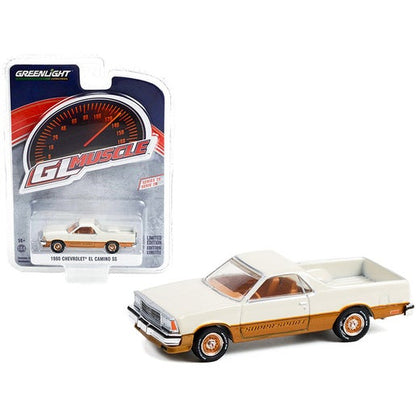 1/64 1980 CHEVROLET EL CAMINO SS WHITE AND GOLD - GL MUSCLE