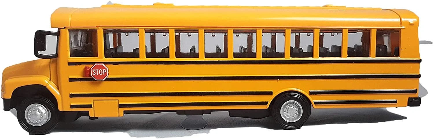 7" SCHOOL BUS W/SOUND AND LIGHTS - DIE CAST METAL