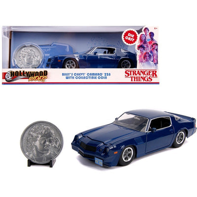 1/24 BILLY”S CHEVY CAMARO Z28 WITH COLLECTIBLE COIN - STRANGER THINGS