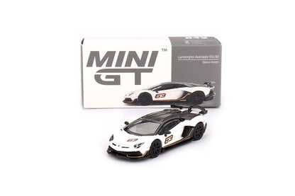 1/64 LAMBORGHINI AVENTADOR SVJ 63 BIANCO ASOPO - MINI GT