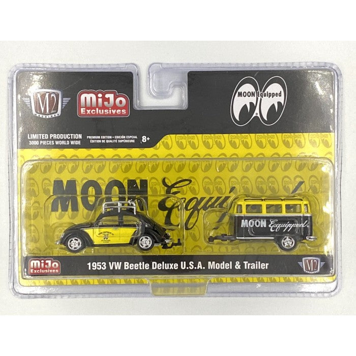 1:64 1953 VW Beetle Deluxe U.S.A. Model & Trailer(Moon)