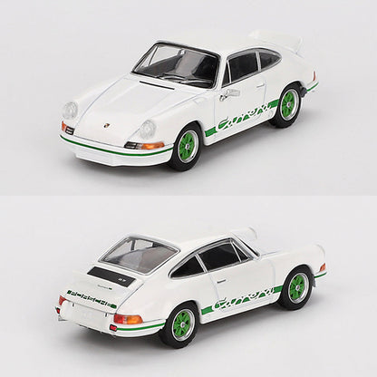 1/64 PORSCHE 911 CARRERA ES 2.7 GRAND PRIX WHITE WITH/GREEN LIVERY - MINI GT