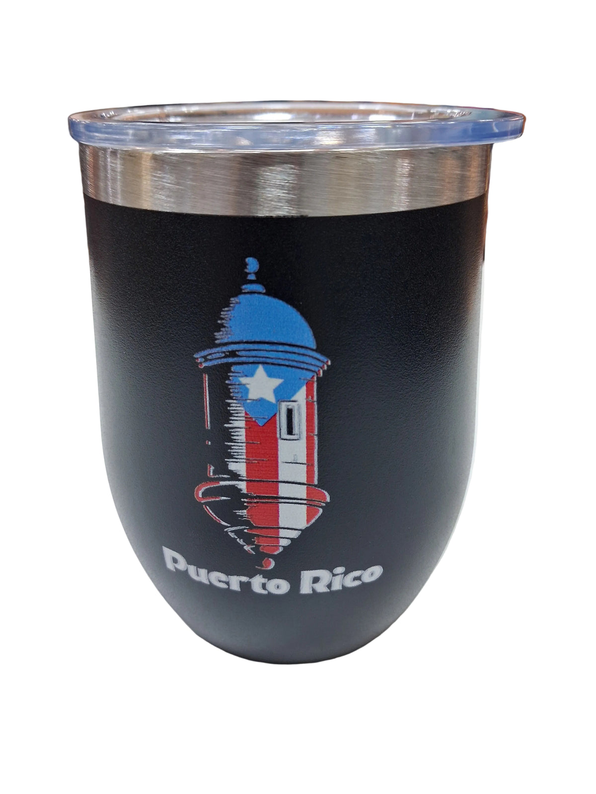 Vaso insulado con Garita y bandera de Puerto Rico