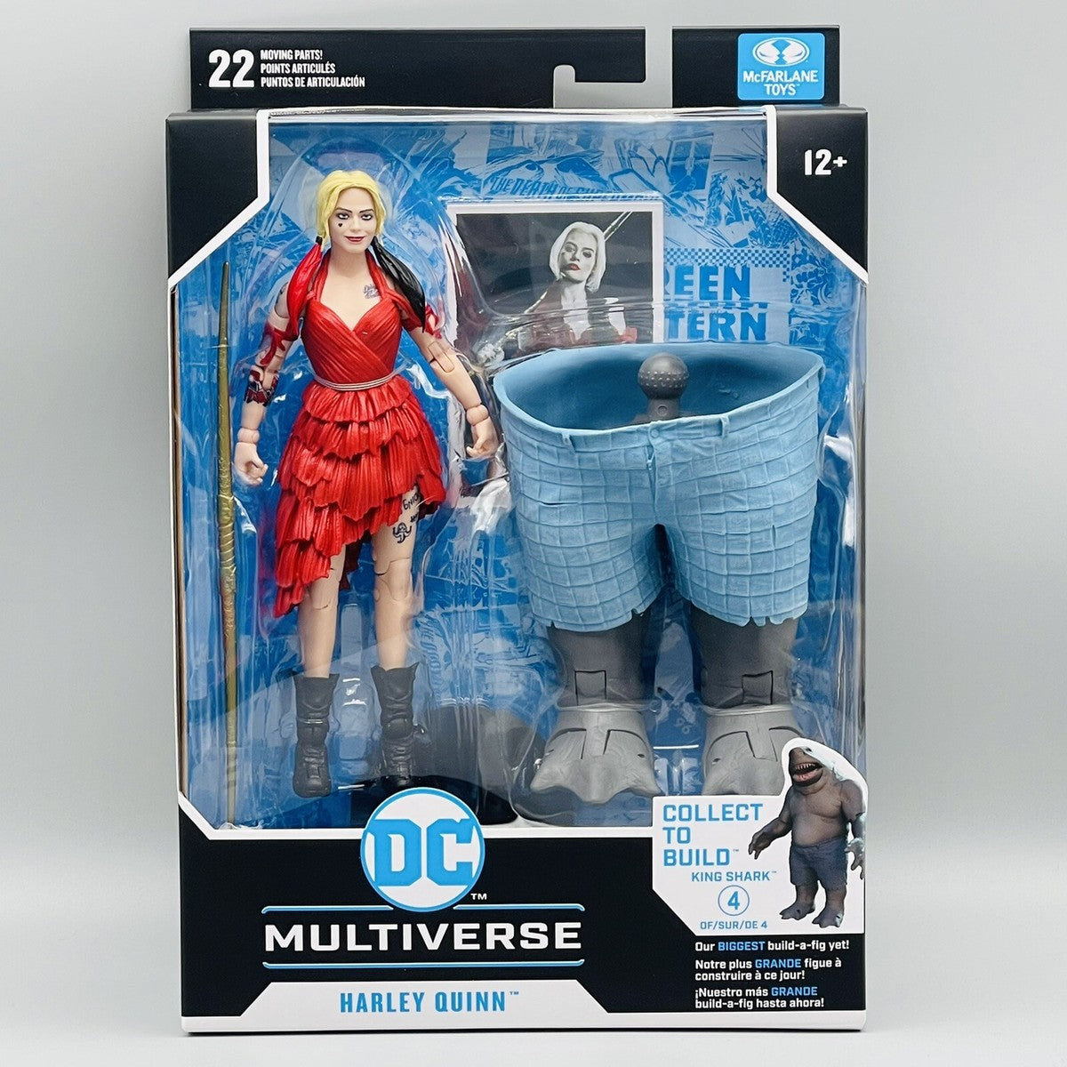 THE SUICIDE SQUAD HARLEY QUINN - DC MULTIVERSE ACTION FIGURE W/ KING SHARK BODY